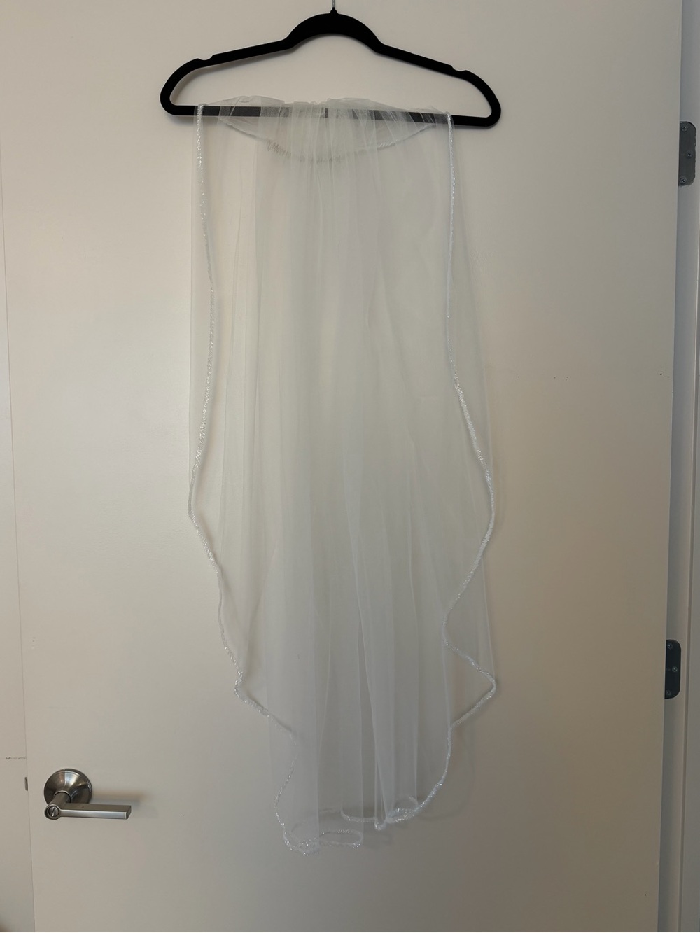Beaded Bridal Veil 41.5” One-of-a-kind!